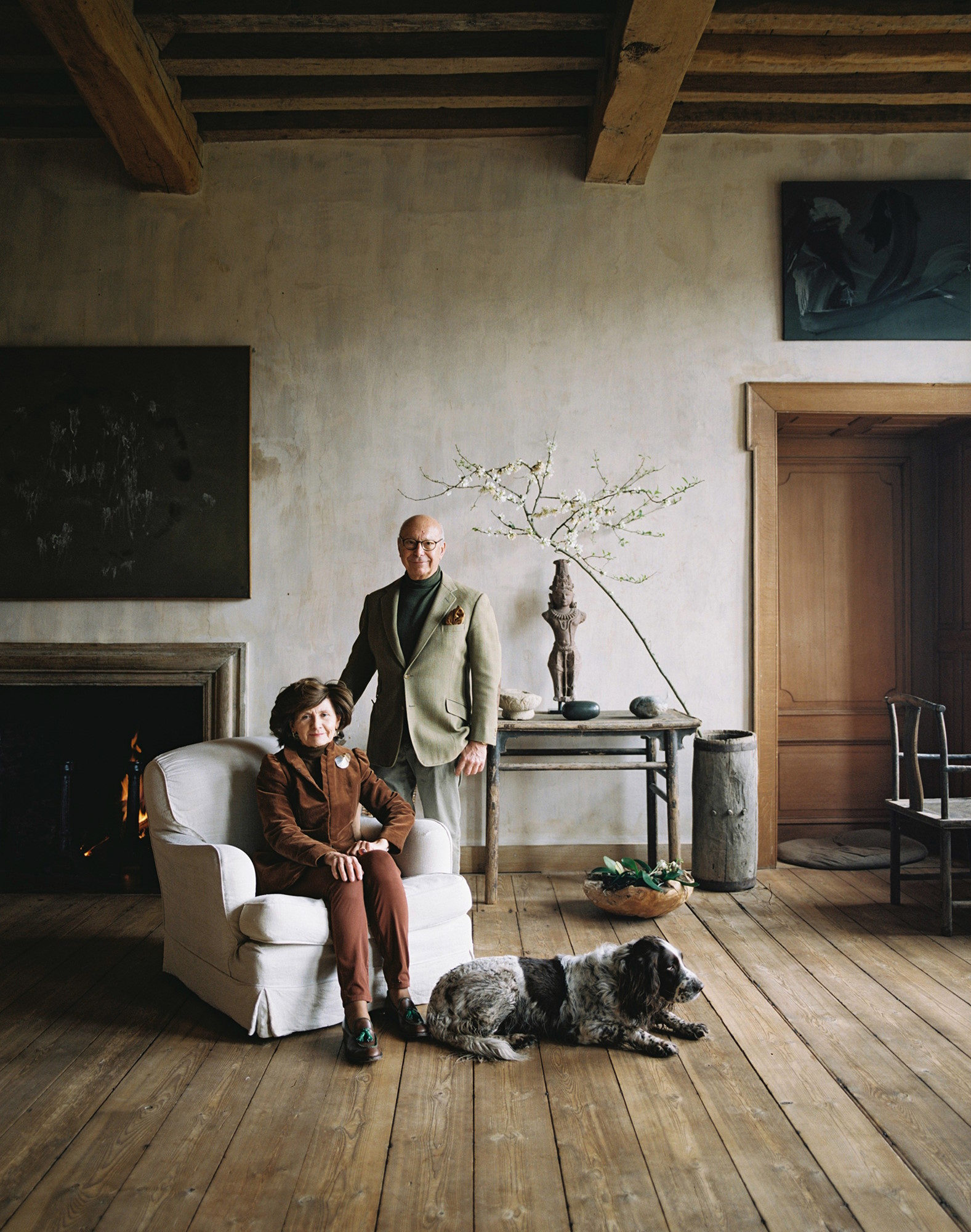 Axel and May Vervoordt in their home near Antwerp