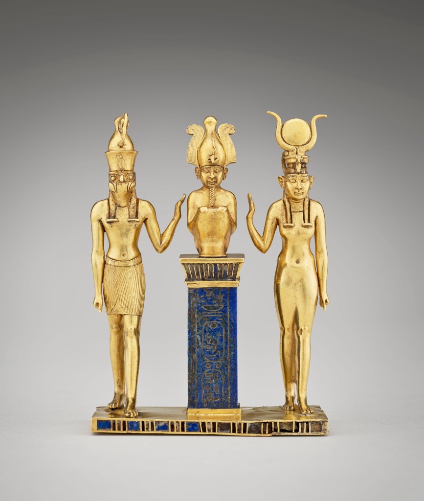 Triad of Osorkon IIca. 874‒850 BCE, Musée du Louvre, Paris (E 6204) Photograph: Mathieu Rabeau © Musée du Louvre, Dist. RMN-Grand Palais / ArtResource, NY