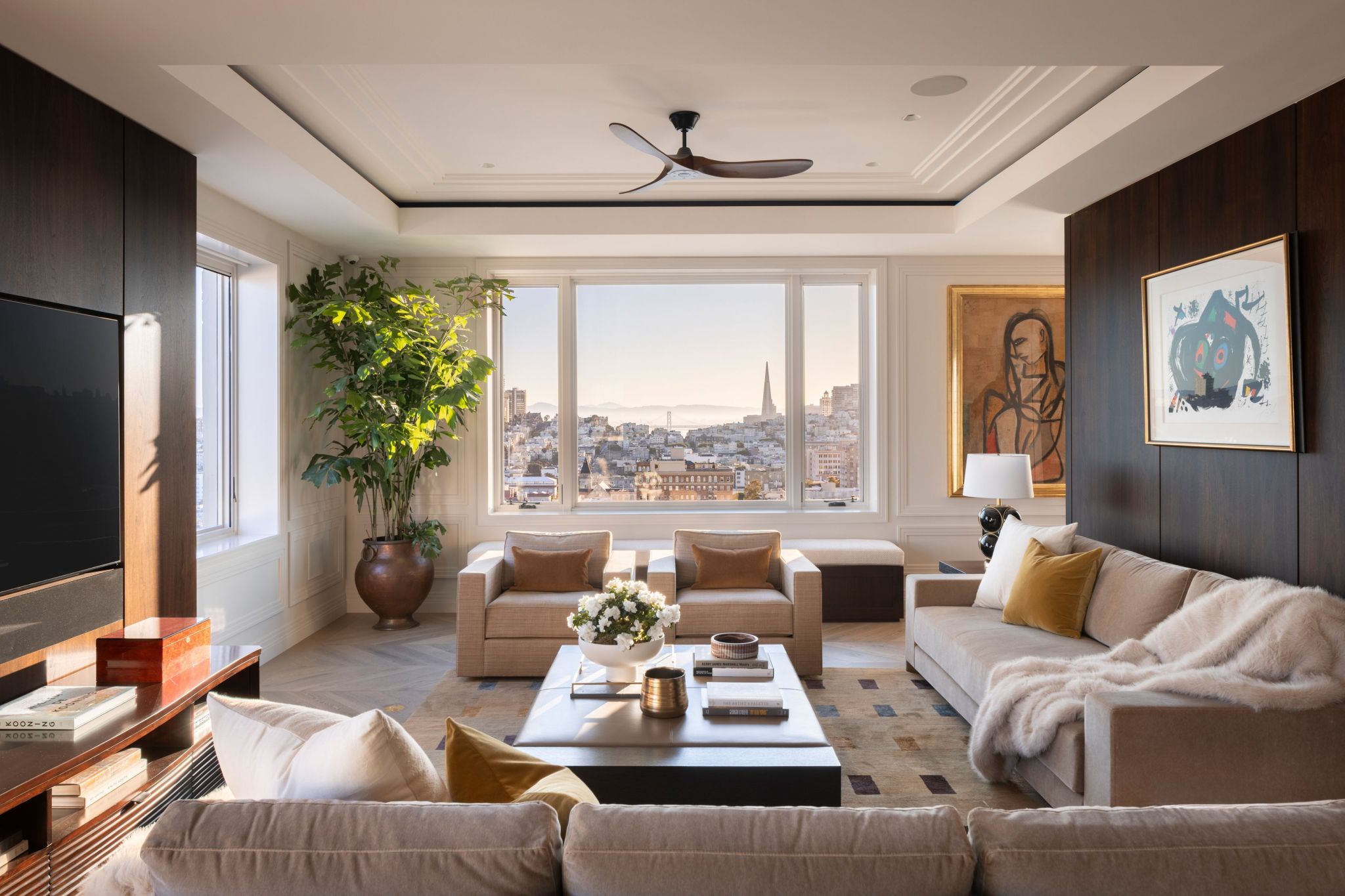 living room with views of San Francisco