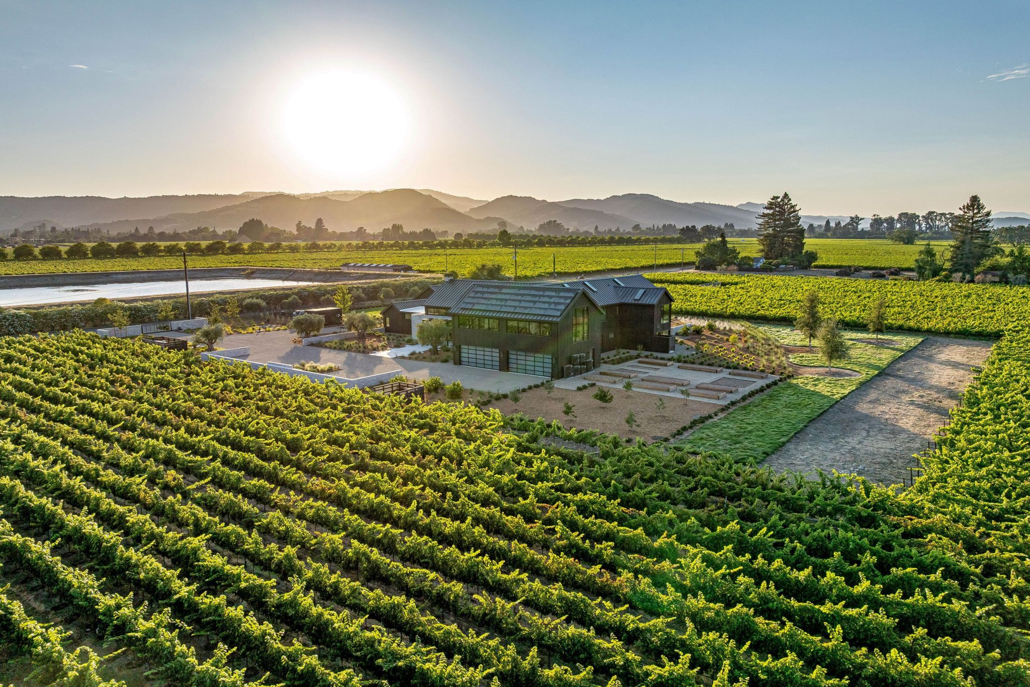 Napa home surrounded by vineyards