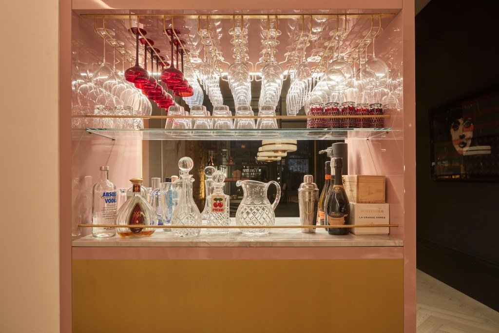 A bespoke bar in The Vawdrey House’s east London project.