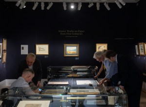 people viewing Master Works at Sotheby's Auction House in London