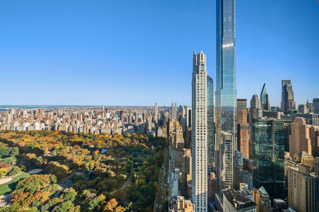 New York City skyscrapers and central park