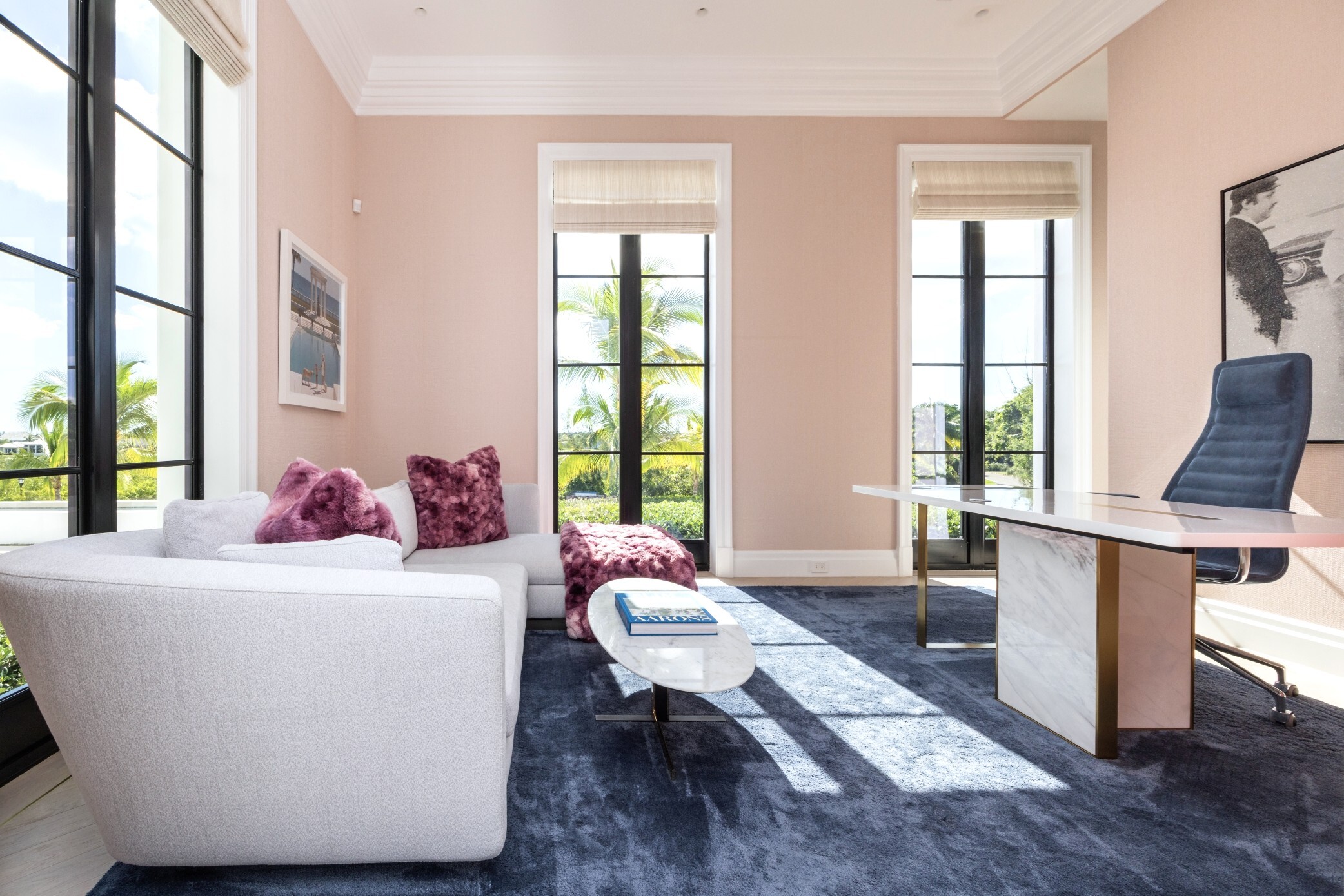 Pink office in Bahamas