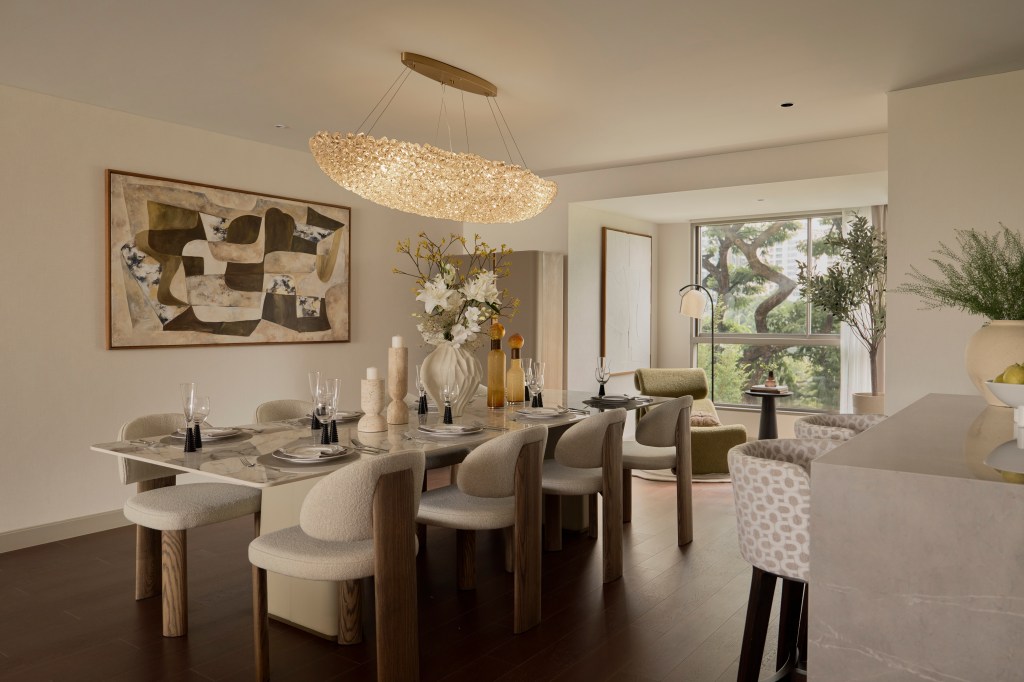 dining room with modern furniture