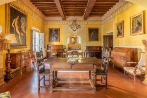 Italian villa with yellow walls