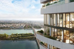 exterior of Vienna's Danubeflats