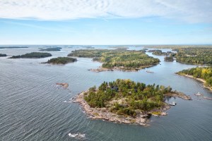 private island estate in Finland surrounded by a grouping of islands