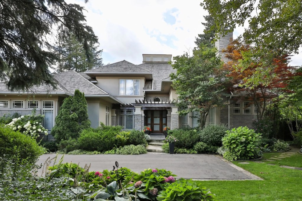 exterior of home in Toronto with lush landscaping