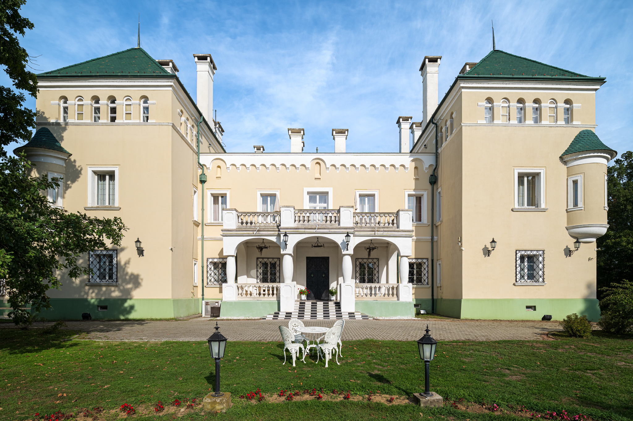 exterior of castle in Hungary