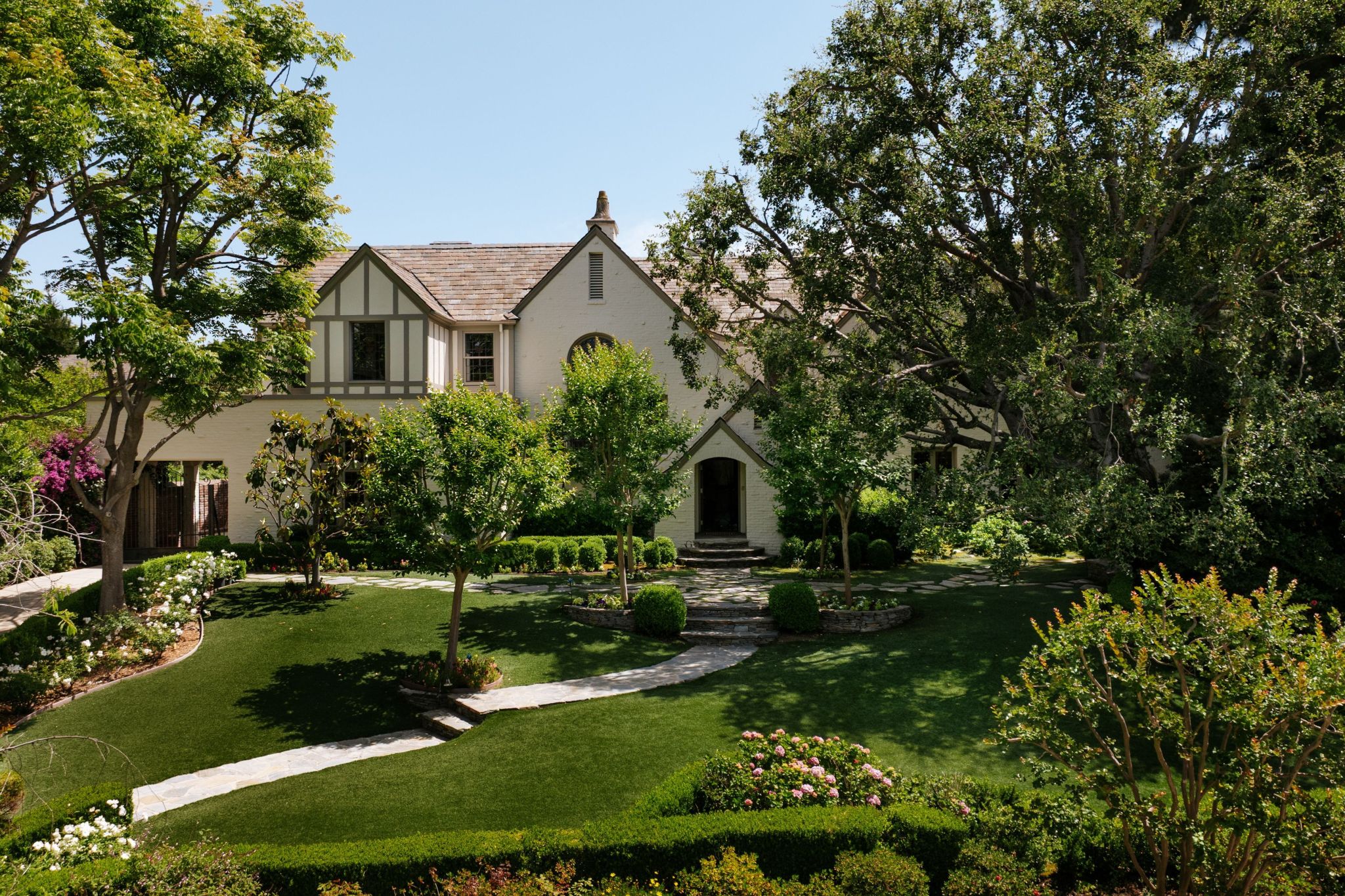 Exterior of Tudor-style home in Los Angeles