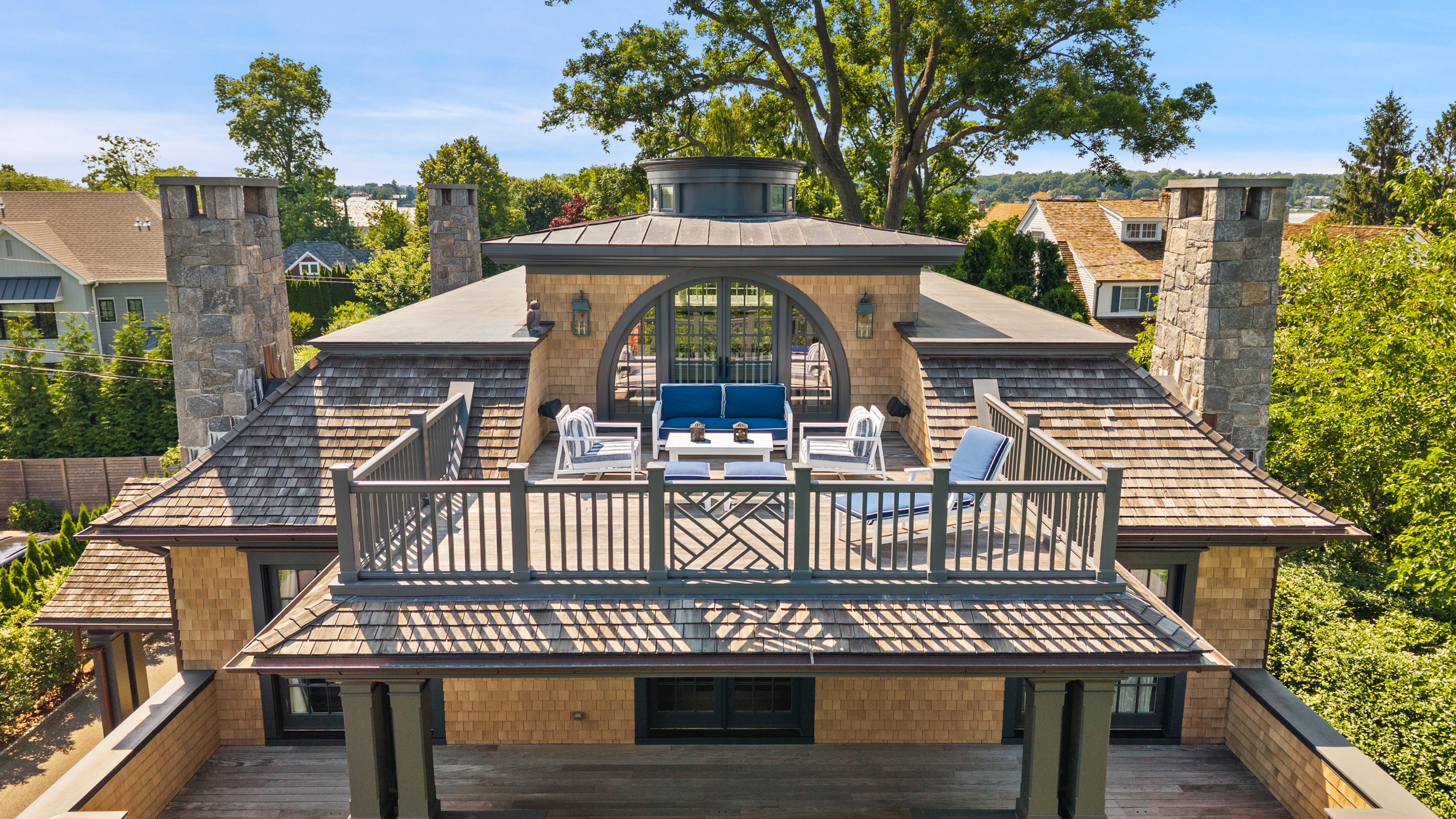 upper-level patio of Greenwich location  