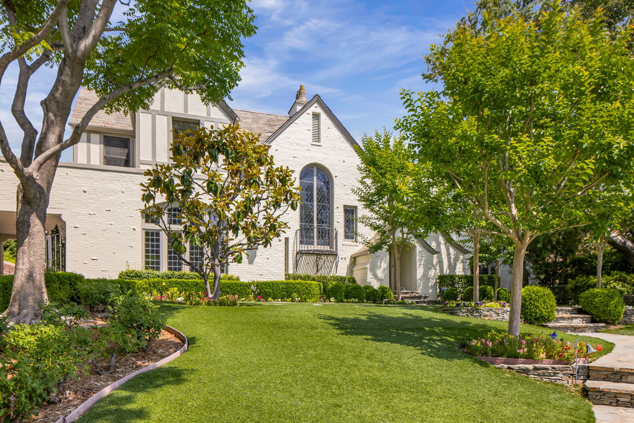 Exterior of turdor-style home in Los Angeles