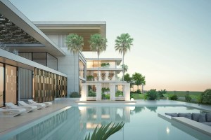 Grand estate and pool in Dubai, United Arab Emirates