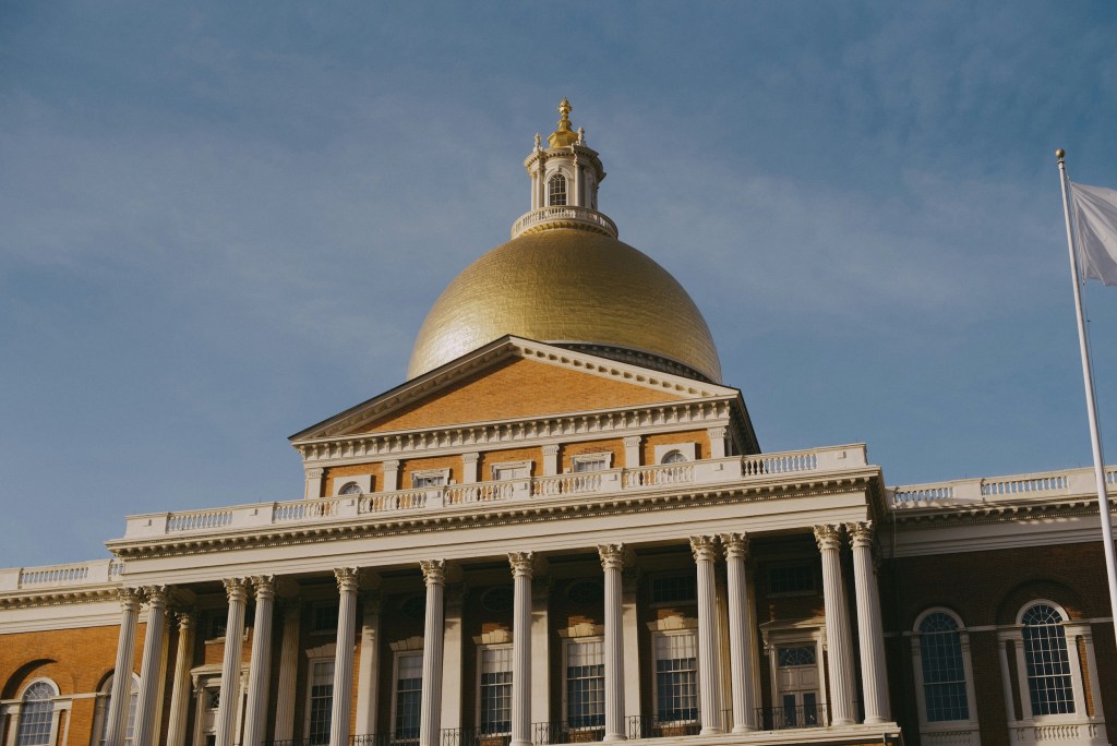 Massachusetts State House with golden dome
