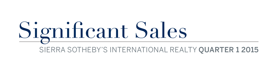 First Quarter 2015 Significant Sales