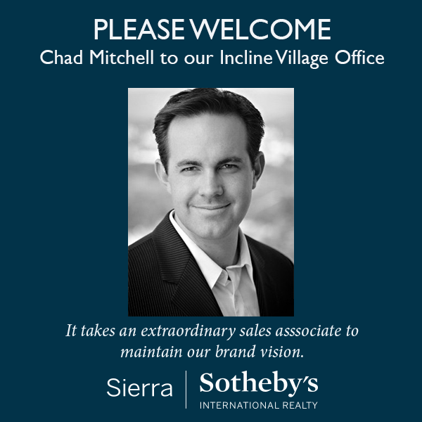 Chad Mitchell Joins Sierra Sotheby’s Incline Village Office