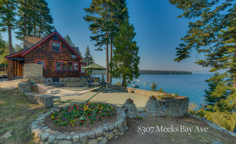 Classic “Old Tahoe” Lakefront with Lighthouse and Stone Turrets reminiscent of Thunderbird Lodge, for Sale at Lake Tahoe