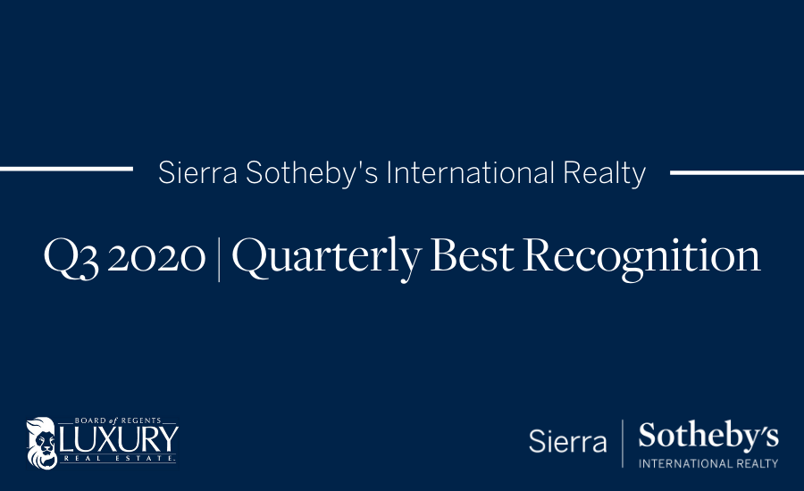The Quarterly Best – Q3 2020 | Sierra Sotheby’s International Realty