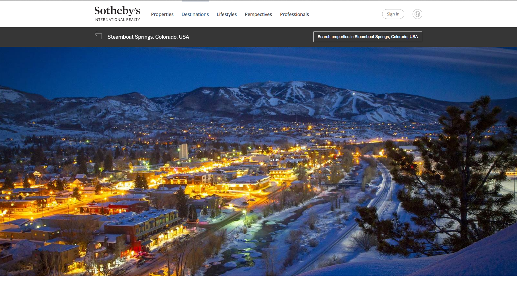 DESTINATION – STEAMBOAT SPRINGS